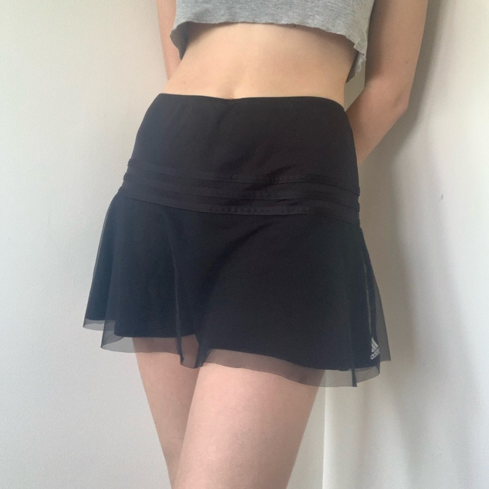 black Adidas skirt